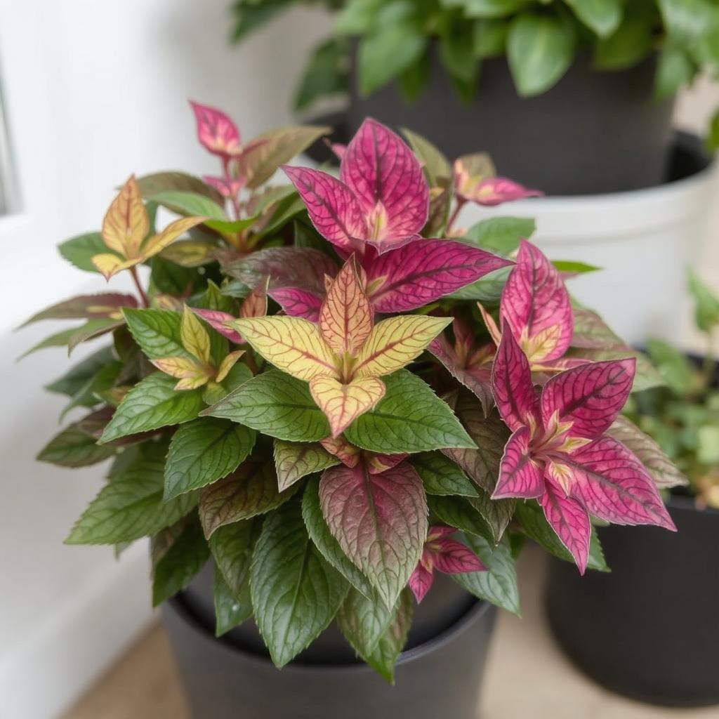 Plante de la misère, une plante vivace aux feuilles vertes et pendantes, cultivée en pot.